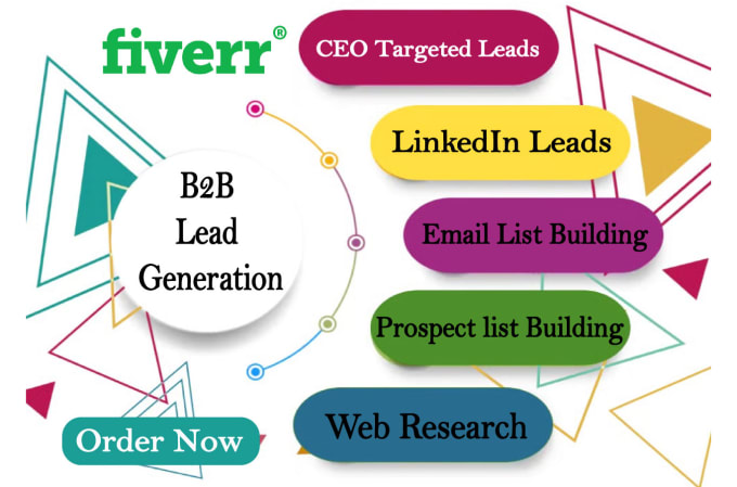 Gig Preview - Get targeted b2b lead generation, email list building, linkedin lead generation