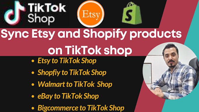 Gig Preview - Setup tiktok shop integrate and connect  with shopify, etsy store product sync