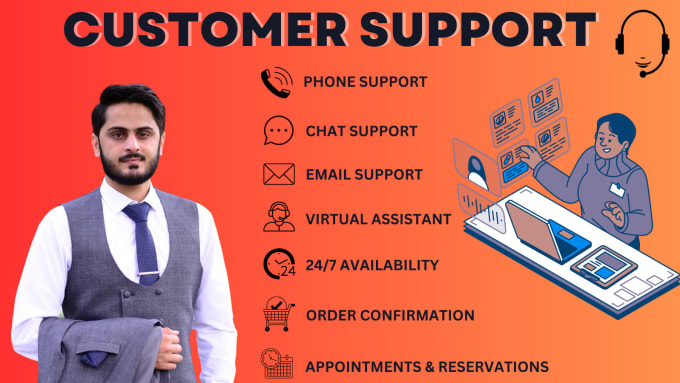 Gig Preview - Provide customer support via chat, phone and email responses