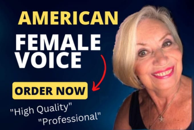 Gig Preview - Record american female voice over fast warm professional voiceover