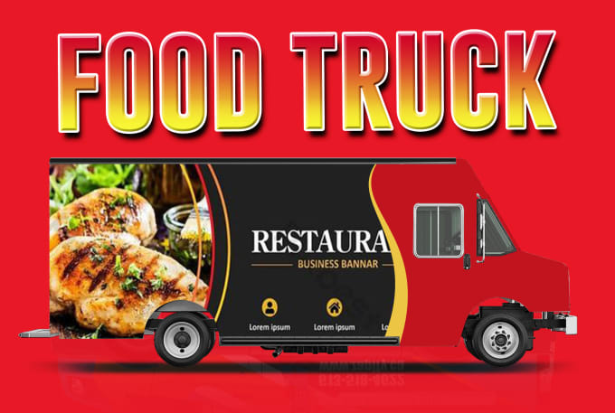 Gig Preview - Do food truck wrap, van wrap, car wrap design, vehicle,