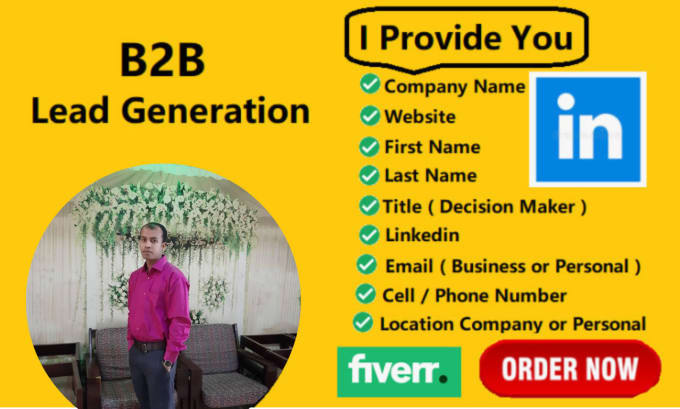 Gig Preview - Provide b2b lead generation, linkedin email marketing expert