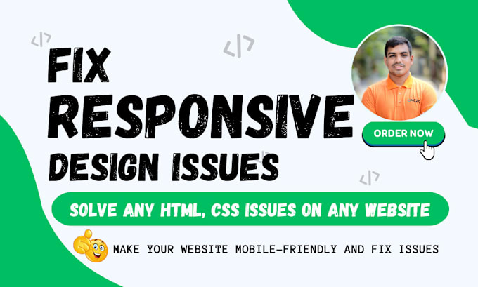 Gig Preview - Fix mobile responsive design issues and HTML, CSS errors on wordpress website