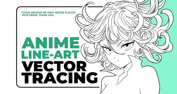 Gig Preview - Create a line art vector tracing of an anime character