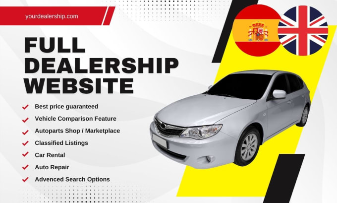 Gig Preview - Automotive car dealership website autopart