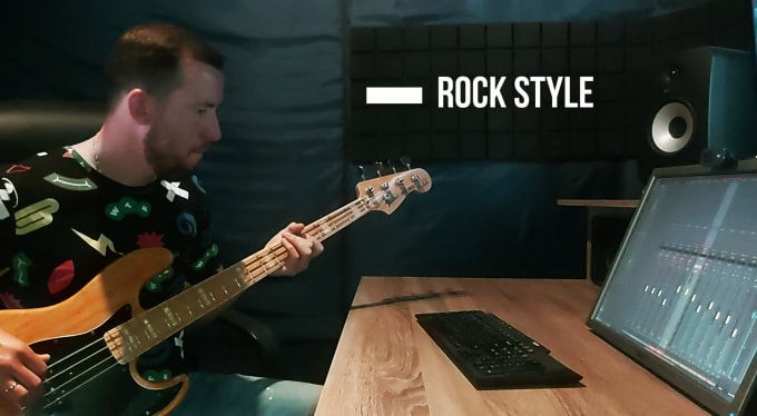 Gig Preview - Record a bass guitar track for you in rock style