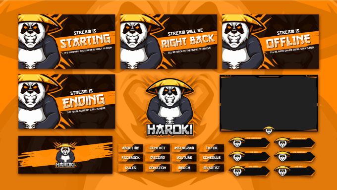 Gig Preview - Design twitch logo, animated twitch overlay package, alerts, emotes for stream