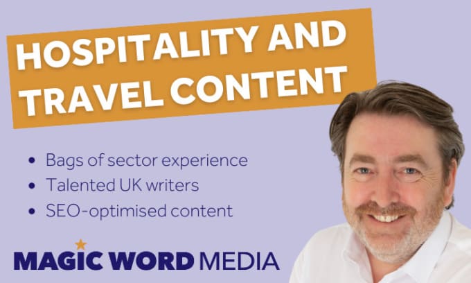 Gig Preview - Write SEO optimised content for your travel or hospitality business