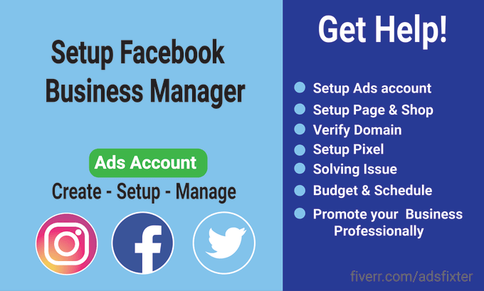 Gig Preview - Create and setup a facebook business manager account