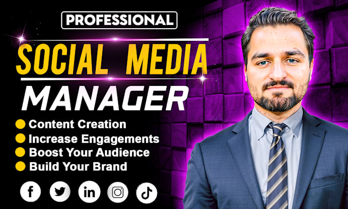 Gig Preview - Be your social media marketing manager and content creator