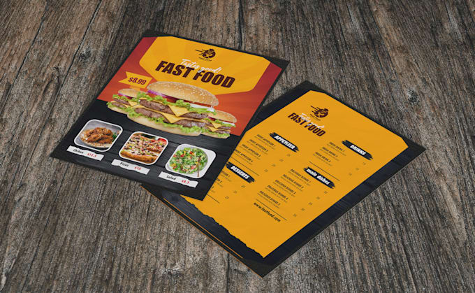 Gig Preview - Do food menu design, digital menu board or restaurant menu