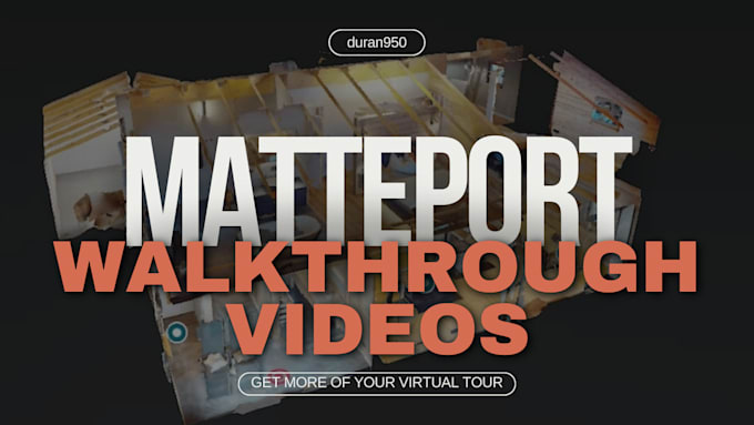 Gig Preview - Create a walkthrough video from your matterport tour in high quality