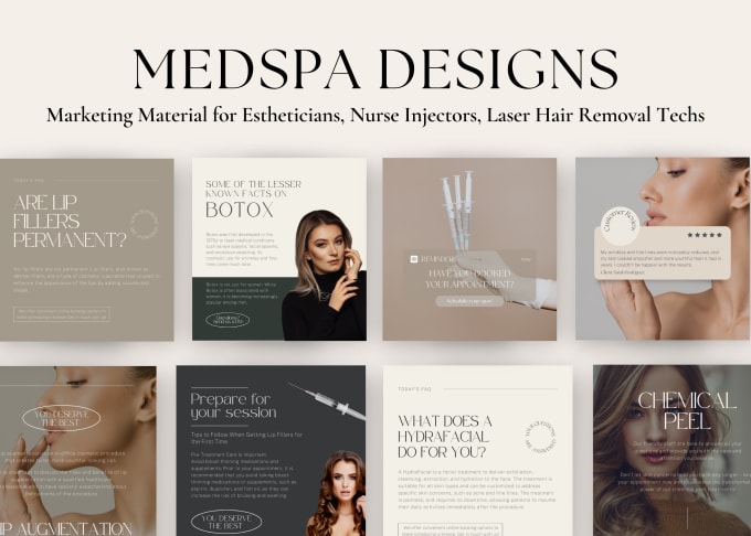 Gig Preview - Design your medspa aesthetic clinic marketing material