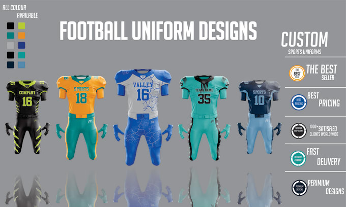 Gig Preview - Design professional custom american football uniforms