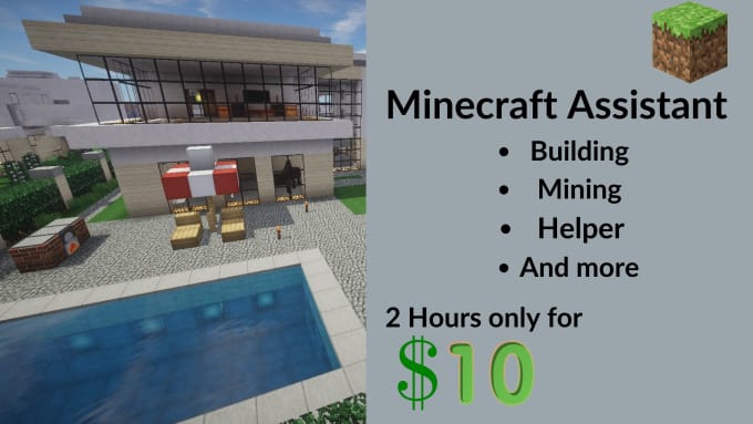 Gig Preview - Help, do errands, and build for you in minecraft