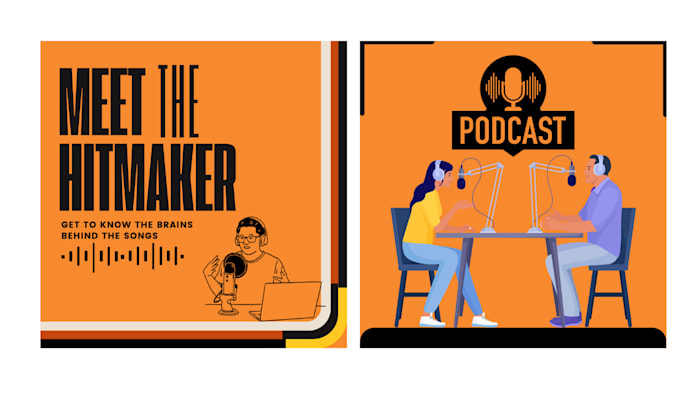 Gig Preview - Create captivating podcast cover art