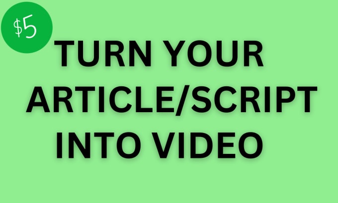 Gig Preview - Transform your article into an engaging video with pro voice over