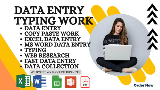 Gig Preview - Data entry typing work job