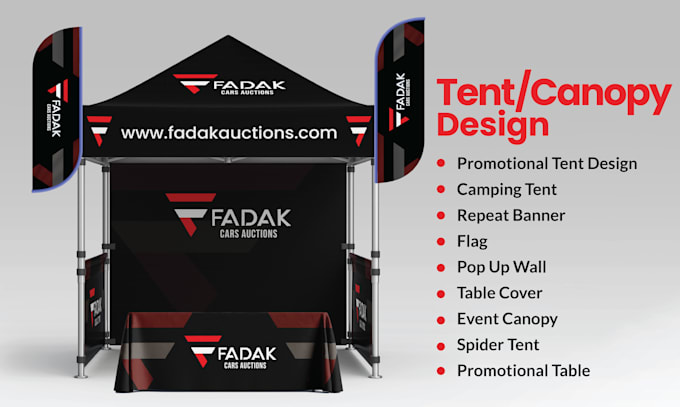 Gig Preview - Do tent design, table cover, flag, repeat banner, backdrop