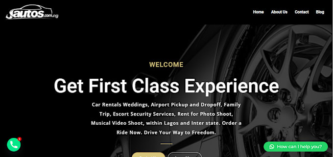 Gig Preview - Build car wash website, car rental website, car detailing website with booking