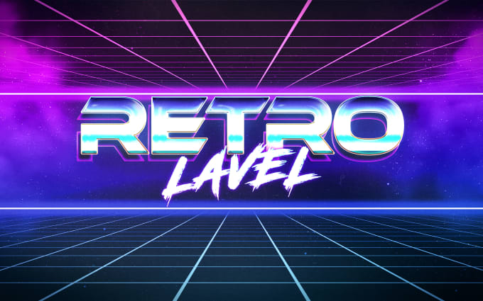 Gig Preview - Make 80s retro style logo designs with neon effects