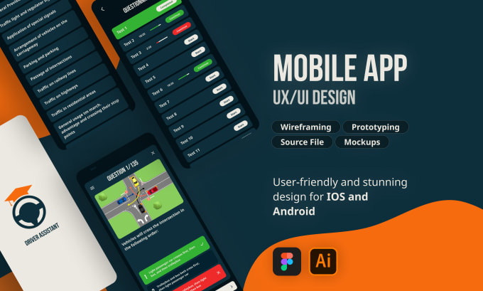 Gig Preview - Design your mobile app UX UI for ios and android