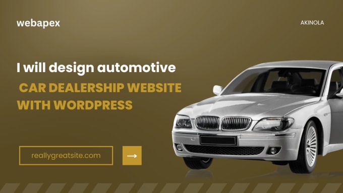 Gig Preview - Design automotive car dealership website with wordpress