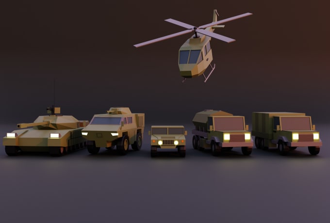 Gig Preview - Modeling 3d low poly models, low poly character for games, web, or animation