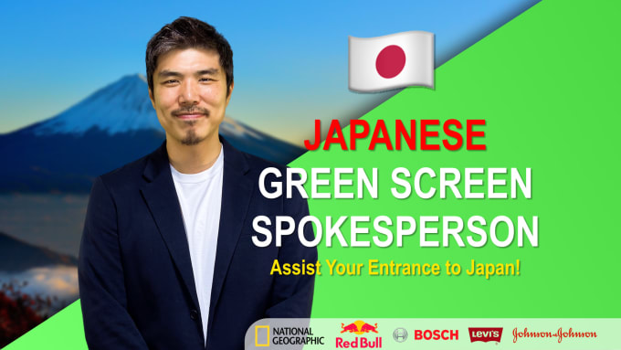 Gig Preview - Be your native energetic japanese asian male green screen spokesperson or do ugc