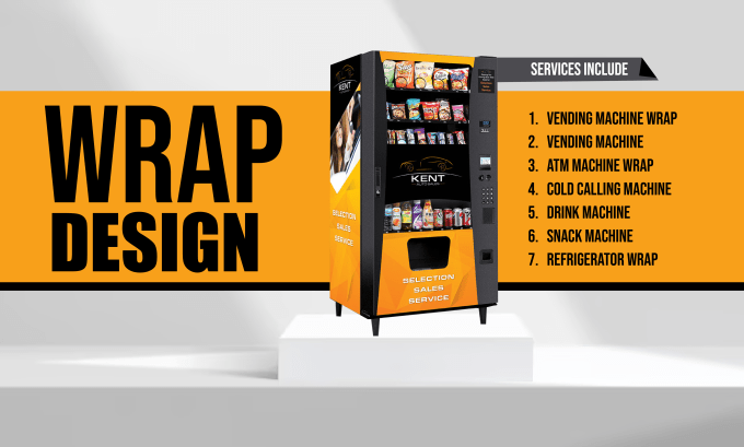 Gig Preview - Do creative vending machine wrap, vehicle wrap, bus wrap, van wrap,atm machine