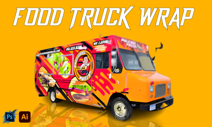 Gig Preview - Do stunning truck wrap food truck wrap and truck wrap design