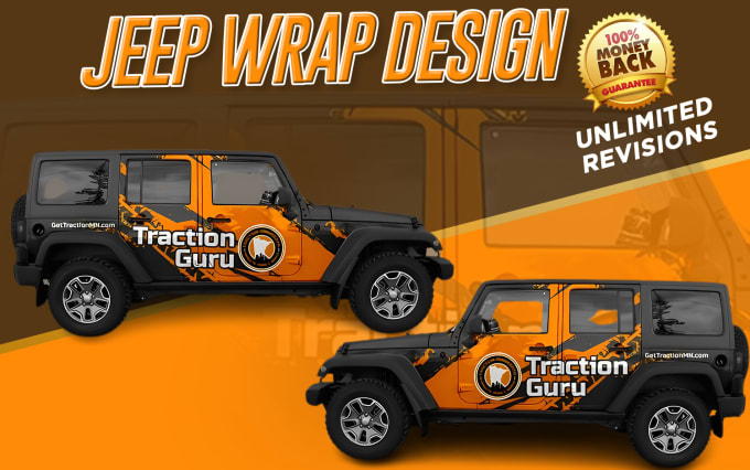 Gig Preview - Design eye catching jeep wrap for you