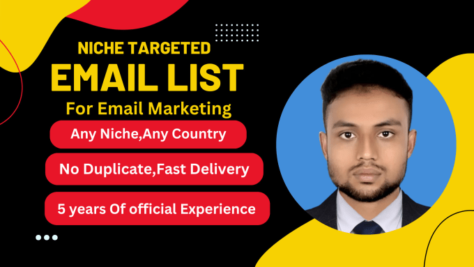 Gig Preview - Provide niche targeted valid email list