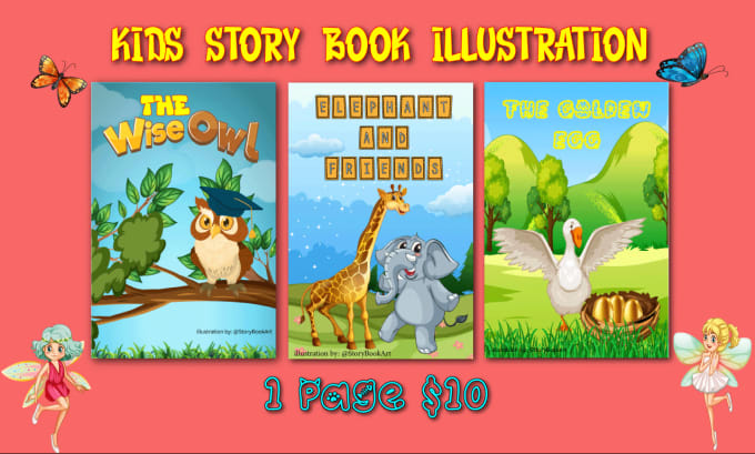 Gig Preview - Create best selling kids story book illustrations