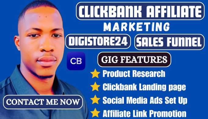 Gig Preview - Clickbank affiliate marketing sales funnel landing page for digistore24 product