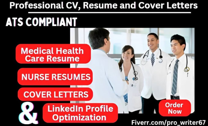 Gig Preview - Write healthcare resume, medical resume, nursing, doctor resume, bcb write