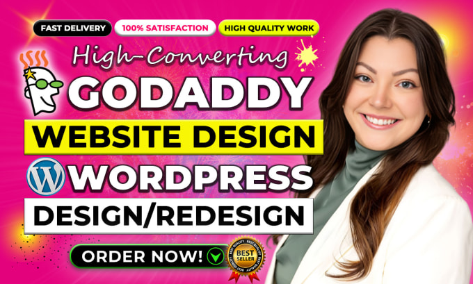 Gig Preview - Build godaddy website, wordpress lms, godaddy redesign, elearning website, seo