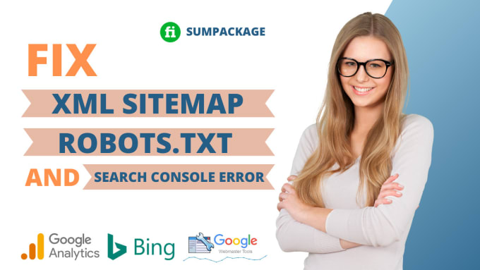 Gig Preview - Fix XML sitemap, index error and robots txt for SEO website