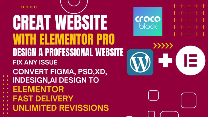 Gig Preview - Create a clean and modern wordpress website with elementor pro