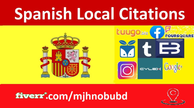 Gig Preview - Do best spanish local citations for spain local SEO