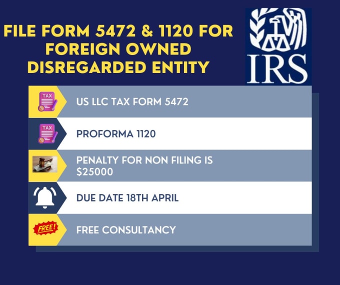 Bestseller - file forms 5472 and 1120 for non resident US llcs