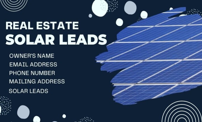 Gig Preview - Provide verified solar leads by utilizing google maps