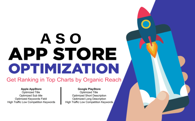 Gig Preview - Do aso app store optimization and app aso or game aso