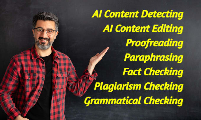 Gig Preview - Proofread chatgpt content, ai content editing, fact checking