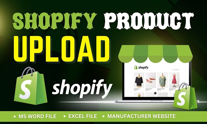 Gig Preview - Add products to shopify, wix, shopify product upload  product listing upload