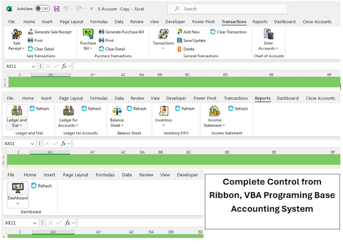 Gig Preview - Create accounting software in excel