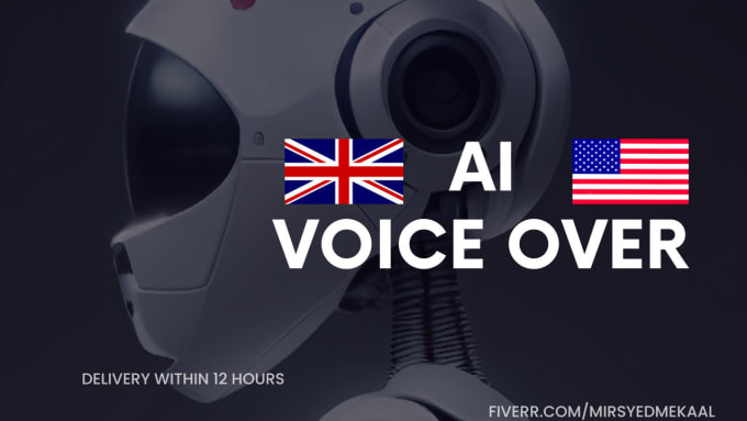 Gig Preview - Provide an american and british, ai voice over, male and female