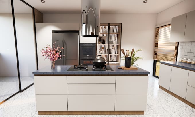 Gig Preview - Do kitchen interior 3d design and render