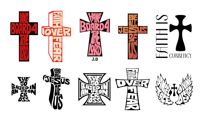 Gig Preview - Create typography christian church bible t shirt logo design