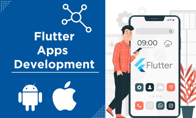 Gig Preview - Develop,design and build android and ios mobile apps using flutter